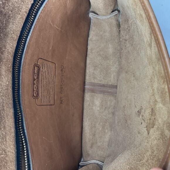 VTG Coach Bonnie Cashin Tan Cowhide Leather Crossbody Bag Turn-Lock Made in USA - Picture 13 of 16